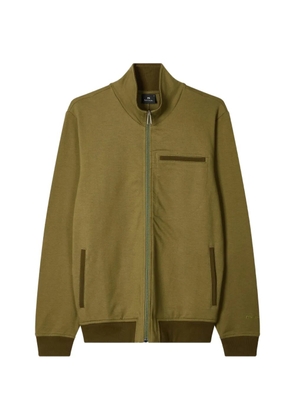 PS Paul Smith logo-embroidered zip-up sweatshirt - Green