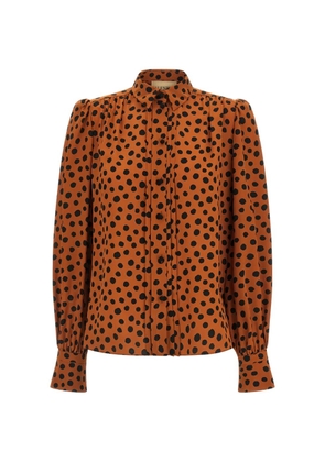 Valentino Garavani polka-dot-print shirt - Brown