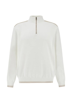 Paul & Shark half-zip cotton sweater - White