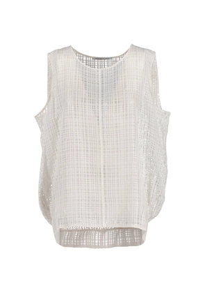 Agnona Vintage checked top - White