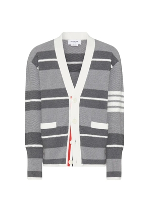 Thom Browne Seed Stitch 4-Bar cardigan - Grey