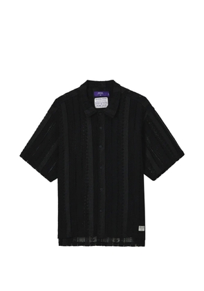 aftermaths buttoned openwork shirt - Black