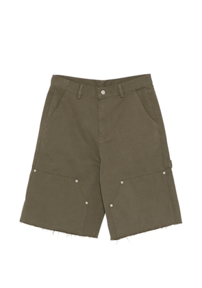 Halfboy frayed cargo shorts - Green