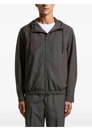 Peserico hooded zip jacket - Brown