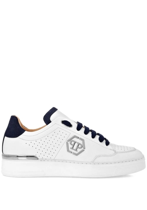 Philipp Plein logo-appliqué lace-up sneakers - White