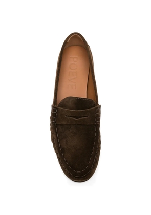 POEVE suede loafers - Brown