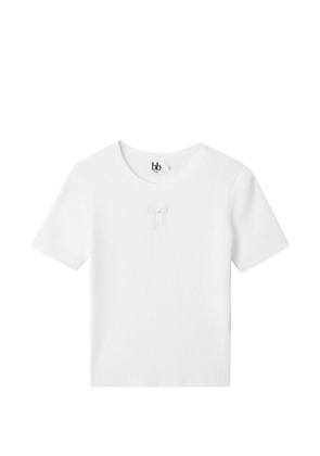 b+ab ribbed-knit short-sleeve T-shirt - White