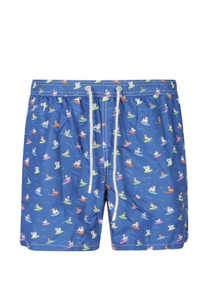 MC2 Saint Barth dog print swimming shorts - Blue