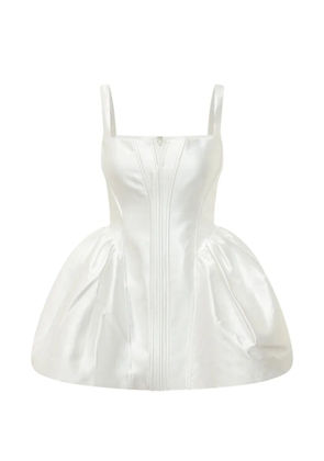 Self-Portrait flared mini dress - White