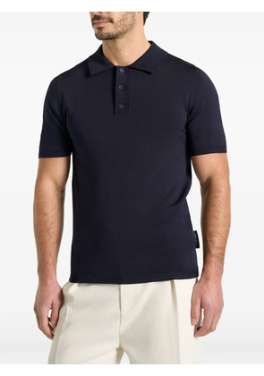 Manière De Voir Bryn ribbed polo shirt - Blue