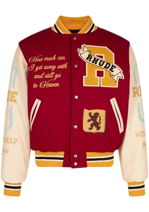 RHUDE Le VAlley varsity jacket - Red