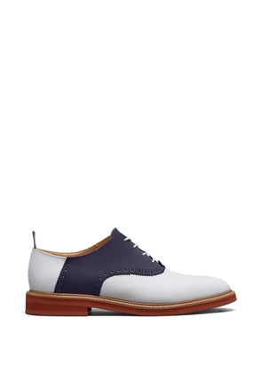 Thom Browne colour-block panelled oxford shoes - White