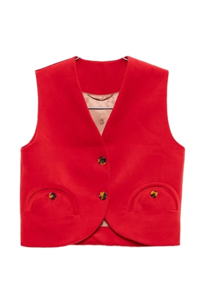 Blazé Milano Gliss button waistcoat - Red