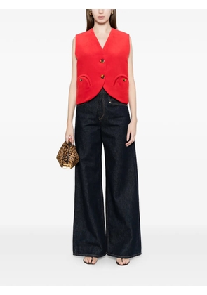 Blazé Milano Gliss button waistcoat - Red