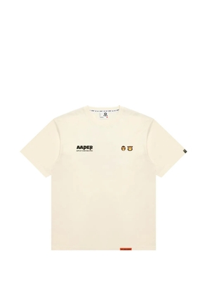 AAPE BY *A BATHING APE® logo-print T-shirt - Neutrals