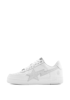 A BATHING APE® star-embossed sneakers - White