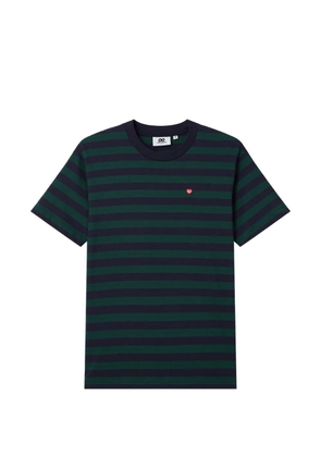 CHOCOOLATE striped heart-patch T-shirt - Green