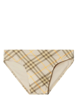 Burberry checkered swimming briefs - Neutrals