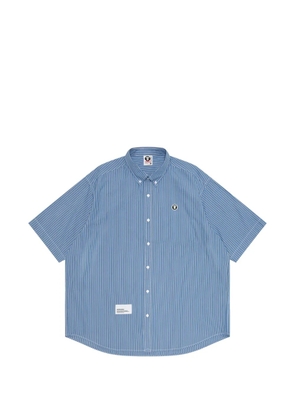 AAPE BY *A BATHING APE® striped patch shirt - Blue