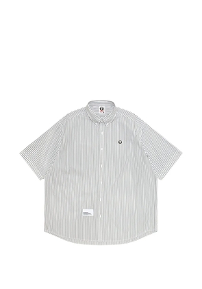 AAPE BY *A BATHING APE® striped patch shirt - White