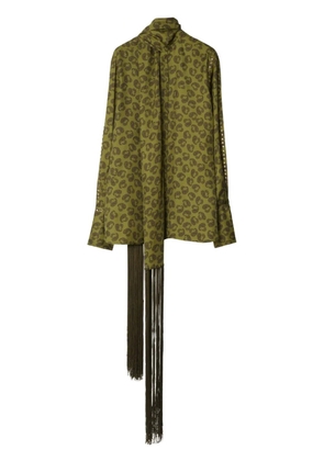Burberry paisley-print silk shirt - Green