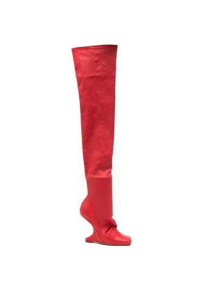Rick Owens Lilies over-the-knee boots - Red