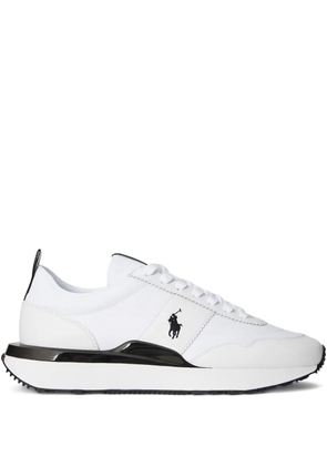 Polo Ralph Lauren Train 89 striped leather sneakers - White