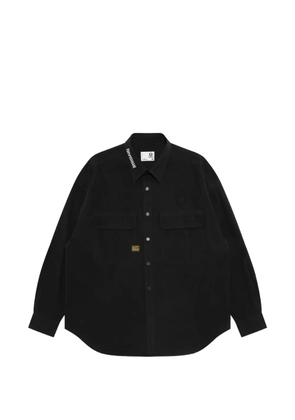 AAPE BY *A BATHING APE® logo-patch pocket shirt - Black