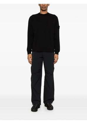 Stone Island long-sleeved logo-patch sweatshirt - Black