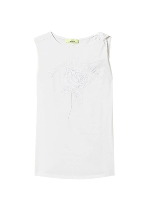 TWINSET x Myfo floral-embroidered tank top - White