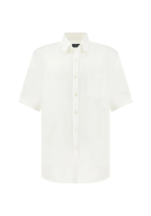 Paul & Shark soffio short-sleeves linen shirt - White