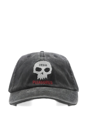 Pleasures skull embroidered baseball cap - Black
