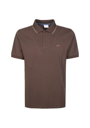Sun68 contrast-trim polo shirt - Brown