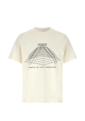 Rick Owens Brad printed crew neck T-shirt - Neutrals