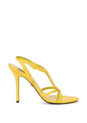 Roberto Cavalli snake-detail leather sandals - Yellow