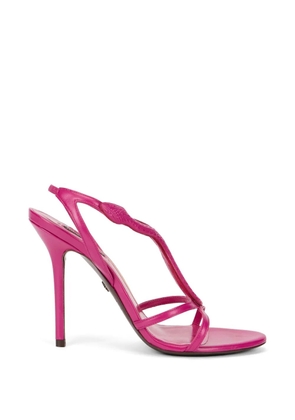 Roberto Cavalli snake-detail leather sandals - Pink
