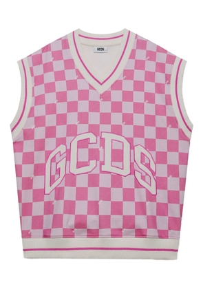 GCDS checked vest - Pink