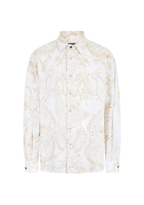 Roberto Cavalli patterned long-sleeve shirt - White