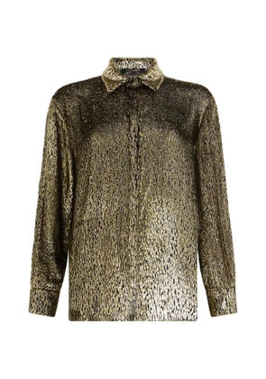 Roberto Cavalli collared long-sleeve shirt - Gold