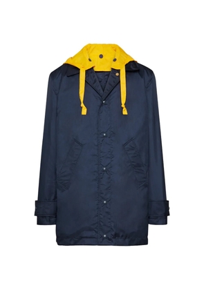 Thom Browne hooded ripstop coat - Blue