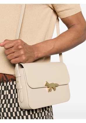 Maison Kitsuné large Edie leather shoulder bag - Neutrals