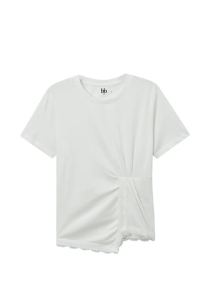 b+ab lace-trim T-shirt - White