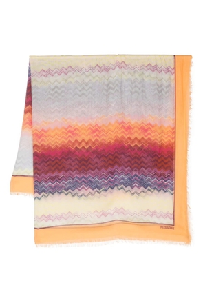 Missoni zig-zag print scarf - Orange