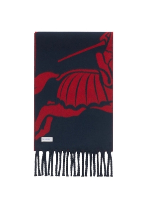 Burberry reversible EKD wool scarf - Blue