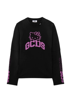 GCDS x Hello Kitty long-sleeved cotton T-shirt - Black