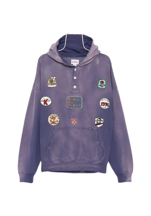 KAMIYA patch hoodie - Purple