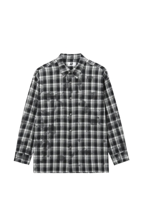 izzue check-pattern shirt - Black