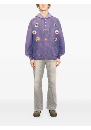 KAMIYA patch hoodie - Purple