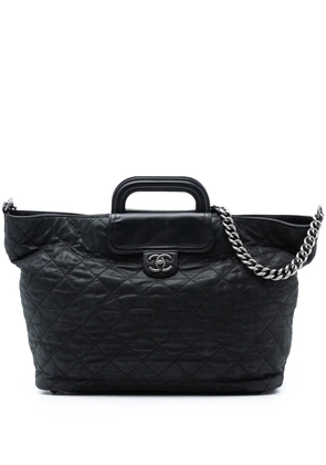 CHANEL Pre-Owned 2011 Large Iridescent Quilted Calfskin In The Mix Shopping Tote satchel - Black
