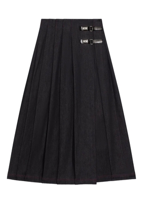 GCDS Buckle pleated skirt - Black